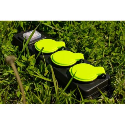 Pikendusjuhe lülitiga, 3-pesaline, 10 m, IP44