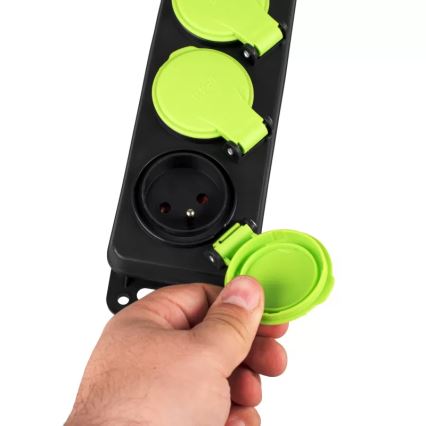 Pikendusjuhe lülitiga, 3-pesaline, 10 m, IP44