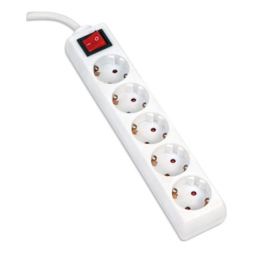 Pikendusjuhe lülitiga 5Z tüüp F 1,5 m SCHUKO valge