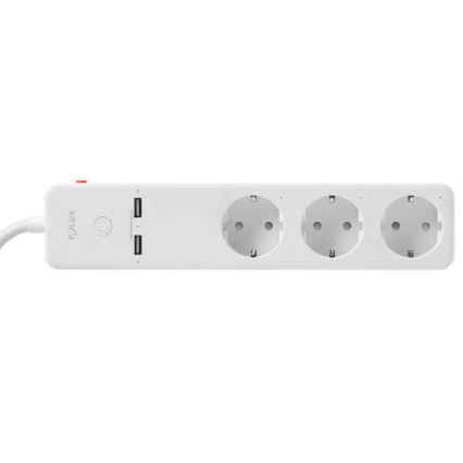 Pikendusjuhe SMART lülitiga 1,5m + 2xUSB/Wi-Fi Tuya SCHUKO