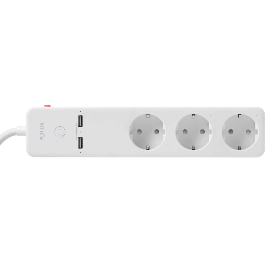 Pikendusjuhe SMART lülitiga 1,5m + 2xUSB/Wi-Fi Tuya SCHUKO