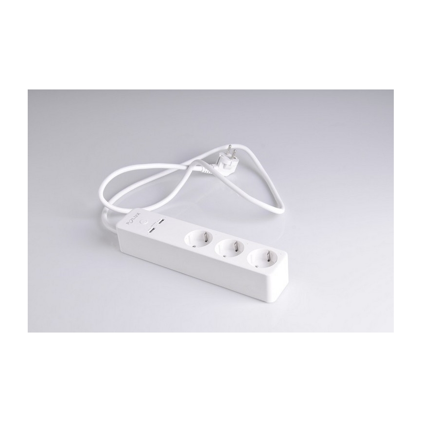 Pikendusjuhe SMART lülitiga 1,5m + 2xUSB/Wi-Fi Tuya SCHUKO