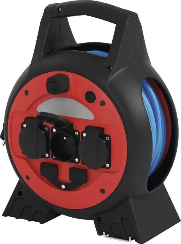 Pikendusjuhe trumlil 3Z 20m punane/must IP44