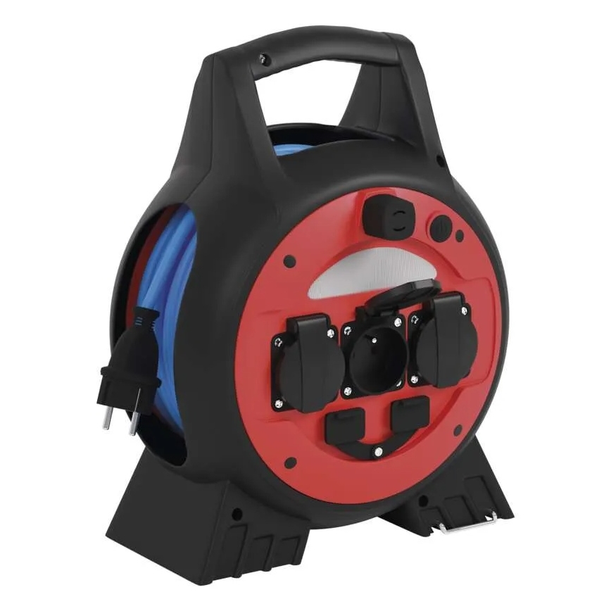 Pikendusjuhe trumlil 3Z 20m punane/must IP44