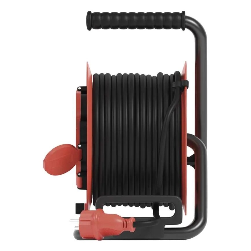 Pikendusjuhe trumlil 4 pesaga 25m IP44 punane