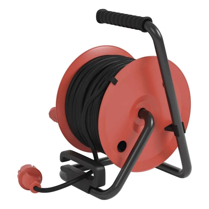 Pikendusjuhe trumlil 4 pesaga 25m IP44 punane