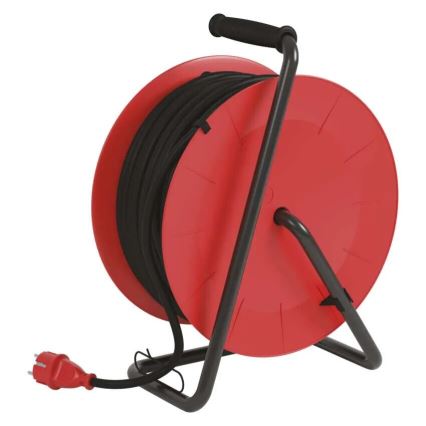 Pikendusjuhe trumlil 4 pesaga 50m punane IP44