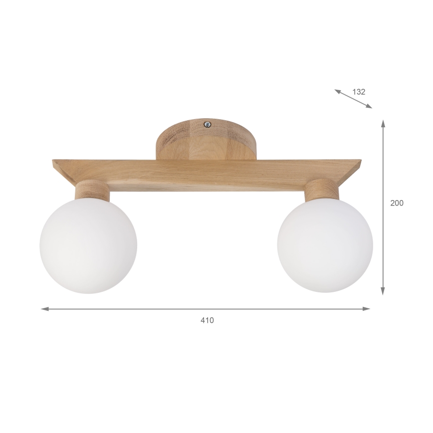 Pindpaigaldatav lühter ANTONIO 2xG9/5W/230V tamm/valge