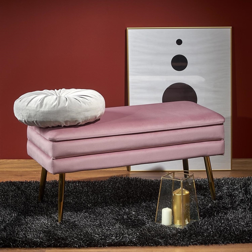 Pink hoiuruumiga VELVA 37x78 cm roosa/kuldne