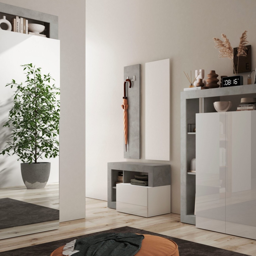 Pink LENOR valge/hall betoon