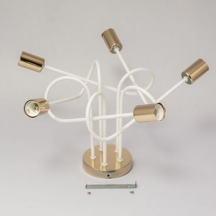 Pinna peale kinnitatav laelühter OXFORD 5xE27/15W/230V kuldne/valge