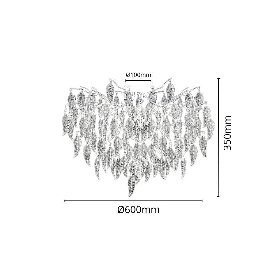 Pinnale kinnitatav kristall-lühter 10xG9/40W/230V must