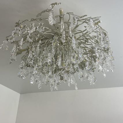 Pinnale kinnitatav kristall-lühter 12xG9/40W/230V läikiv kroom