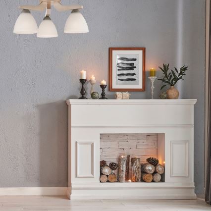 Pinnale kinnitatav lühter ADRIANO 3xE27/60W/230V pöök