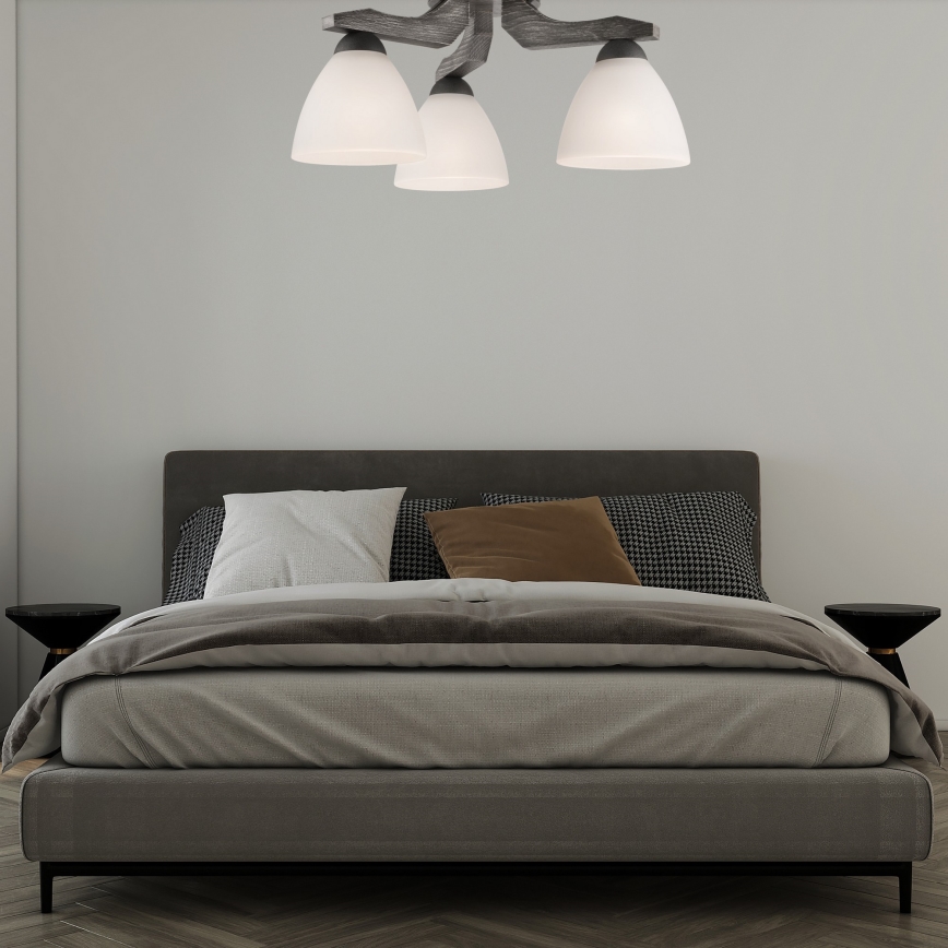 Pinnale kinnitatav lühter ADRIANO 3xE27/60W/230V pöök