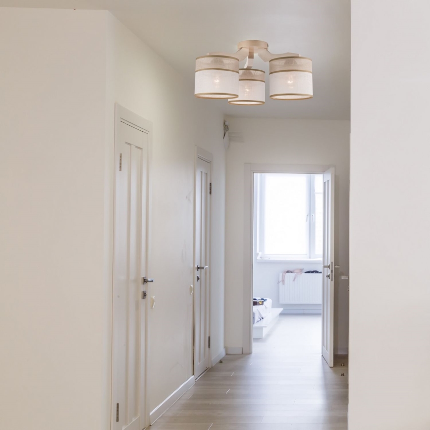 Pinnale kinnitatav lühter ANDREA 3xE27/60W/230V pöök - FSC sertifitseeritud
