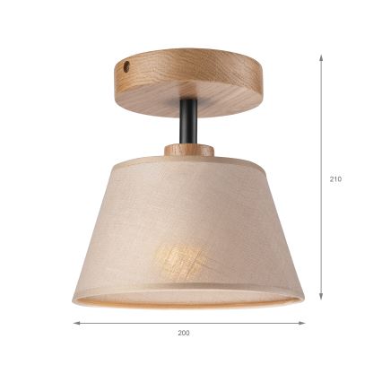 Pinnale kinnitatav lühter ANTONIO 1xE14/60W/230V beež/tamm