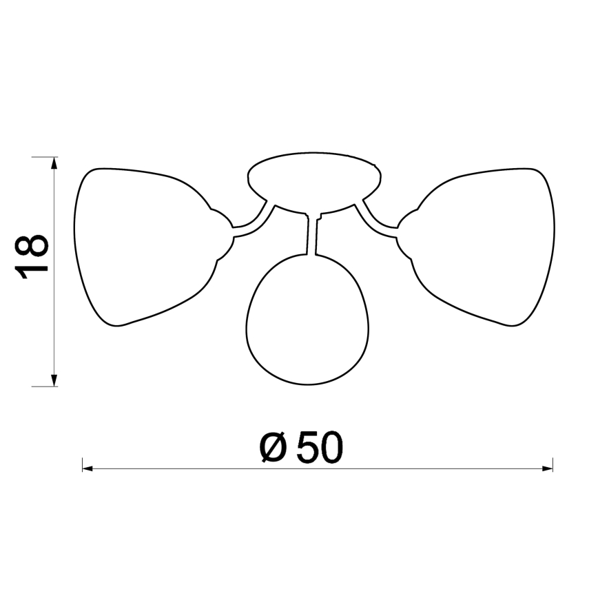 Pinnale kinnitatav lühter AVIA 3xE27/15W/230V