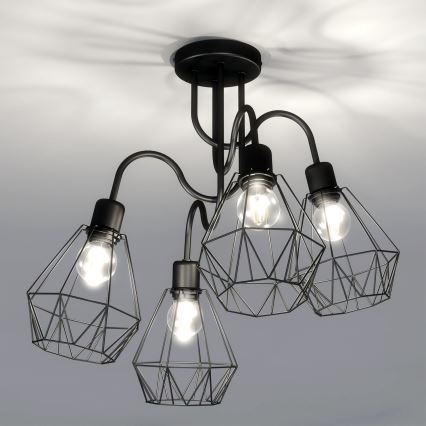 Pinnale kinnitatav lühter BERGEN 4xE27/60W/230V