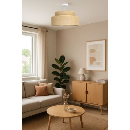Pinnale kinnitatav lühter BOHO 1xE27/60W/230V beež