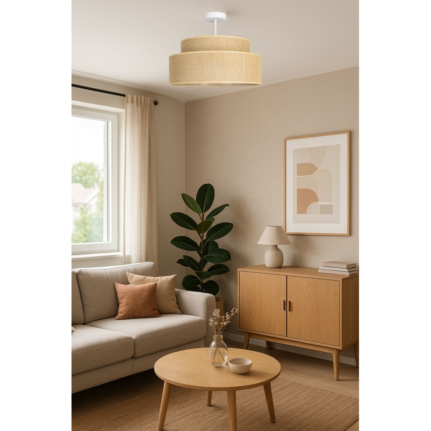 Pinnale kinnitatav lühter BOHO 1xE27/60W/230V beež