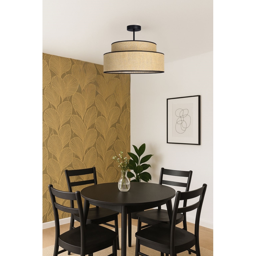 Pinnale kinnitatav lühter BOHO 1xE27/60W/230V d. 40 cm beež