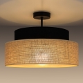 Pinnale kinnitatav lühter BOHO 1xE27/60W/230V d. 40 cm must/beež