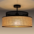 Pinnale kinnitatav lühter BOHO 1xE27/60W/230V d. 40 cm must/rotang