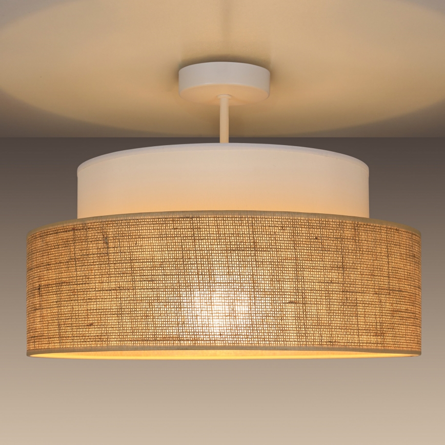 Pinnale kinnitatav lühter BOHO 1xE27/60W/230V d. 40 cm valge/beež