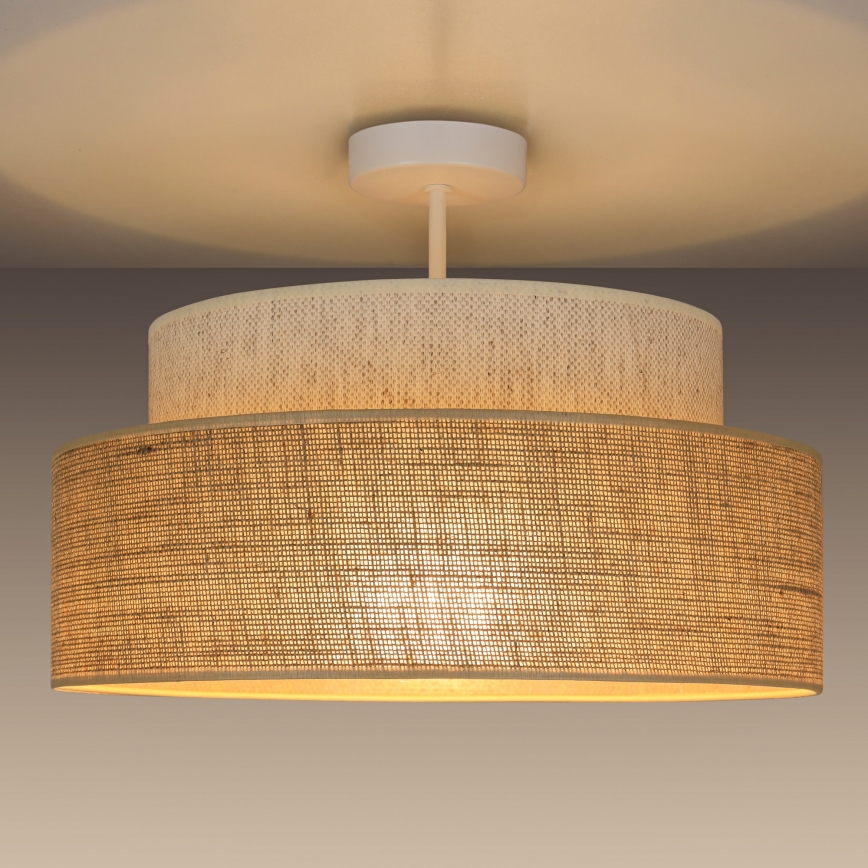 Pinnale kinnitatav lühter BOHO 1xE27/60W/230V kreemikas/beež