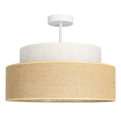 Pinnale kinnitatav lühter BOHO 1xE27/60W/230V kreemikas/beež