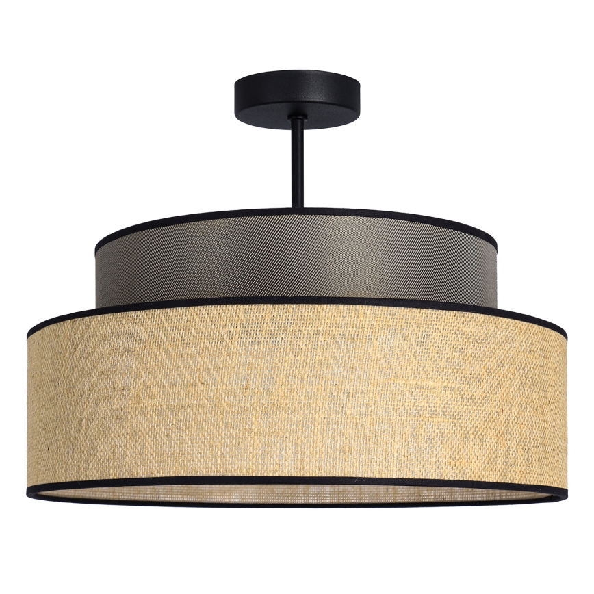 Pinnale kinnitatav lühter BOHO 1xE27/60W/230V pruun/beež