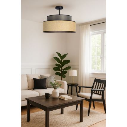 Pinnale kinnitatav lühter BOHO 1xE27/60W/230V pruun/beež