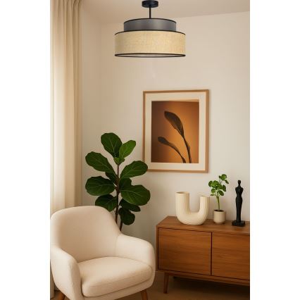Pinnale kinnitatav lühter BOHO 1xE27/60W/230V pruun/beež