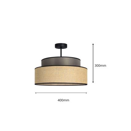 Pinnale kinnitatav lühter BOHO 1xE27/60W/230V pruun/beež
