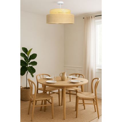 Pinnale kinnitatav lühter BOHO 1xE27/60W/230V rotang