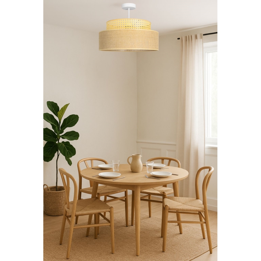 Pinnale kinnitatav lühter BOHO 1xE27/60W/230V rotang