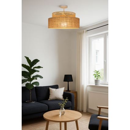 Pinnale kinnitatav lühter BOHO 1xE27/60W/230V rotang