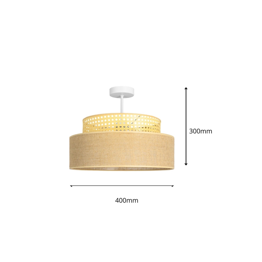 Pinnale kinnitatav lühter BOHO 1xE27/60W/230V rotang