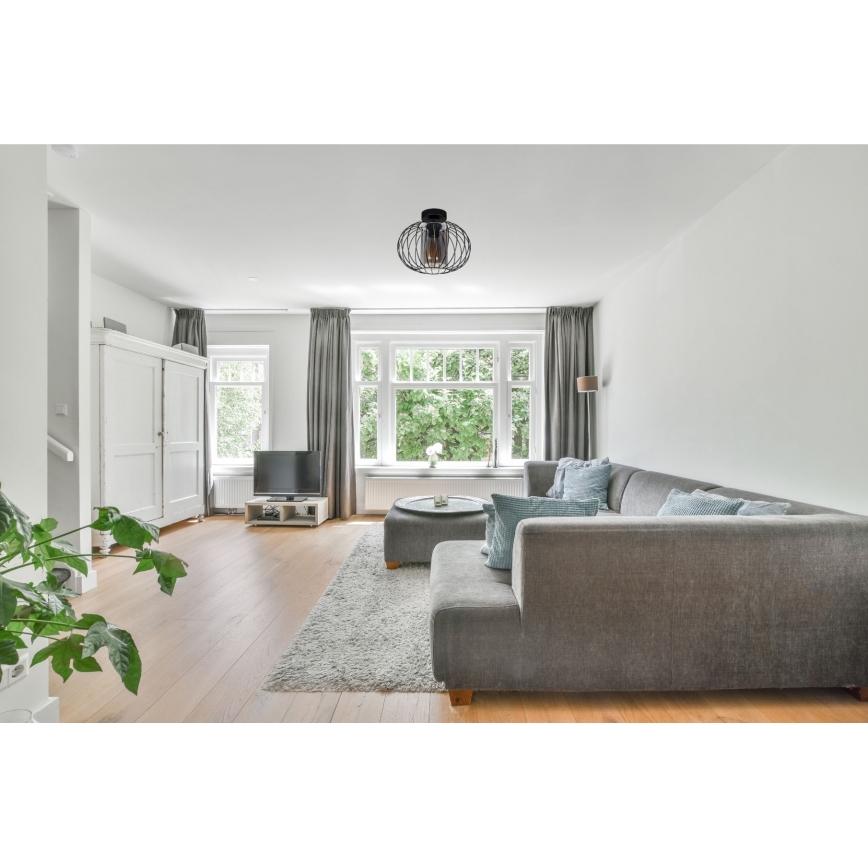 Pinnale kinnitatav lühter CORRINI 1xE27/60W/230V d. 25 cm must/hall