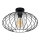 Pinnale kinnitatav lühter CORRINI 1xE27/60W/230V d. 34 cm must/läbipaistev