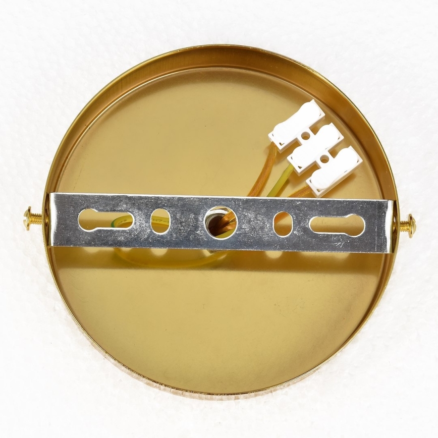 Pinnale kinnitatav lühter CRISTAL 5xE14/10W/230V must/kuldne