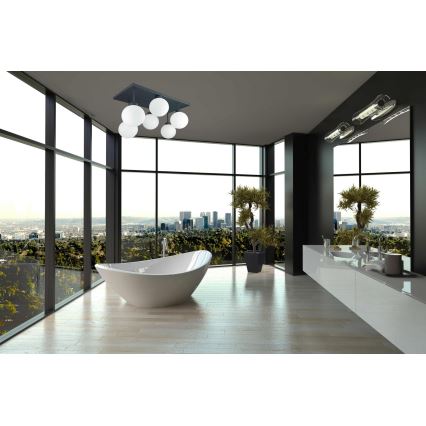 Pinnale kinnitatav lühter DEA 6xE14/60W/230V must/valge