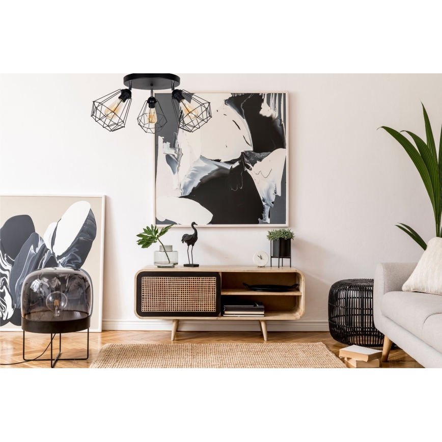 Pinnale kinnitatav lühter DIAMENT 3xE27/60W/230V