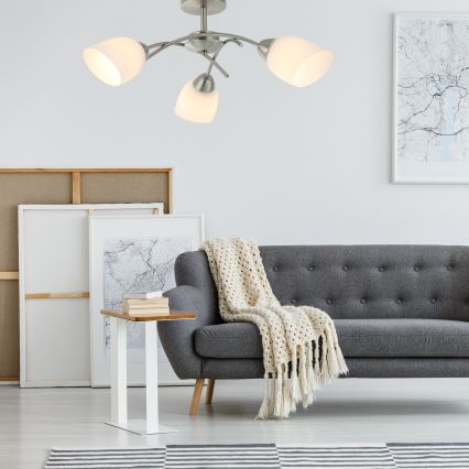 Pinnale kinnitatav lühter DONNA 3xE27/60W/230V nikkel