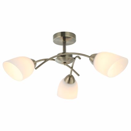 Pinnale kinnitatav lühter DONNA 3xE27/60W/230V paatina
