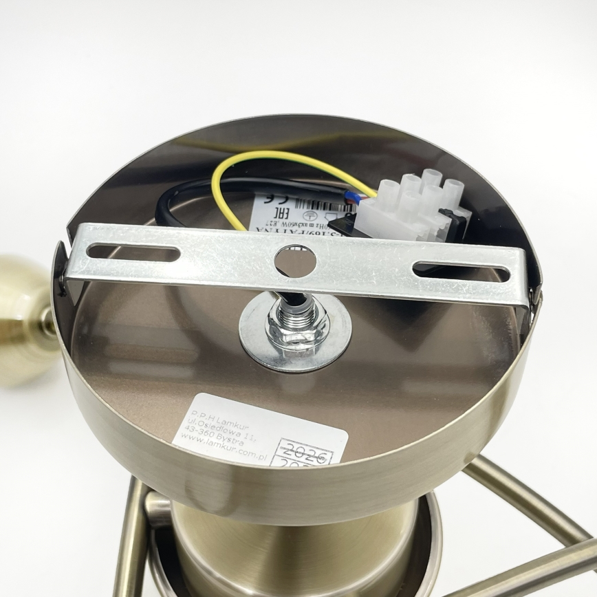 Pinnale kinnitatav lühter DONNA 3xE27/60W/230V paatina