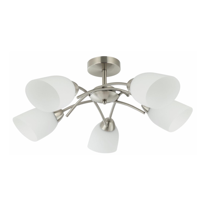 Pinnale kinnitatav lühter DONNA 5xE27/60W/230V nikkel