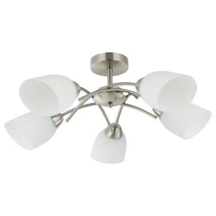 Pinnale kinnitatav lühter DONNA 5xE27/60W/230V nikkel