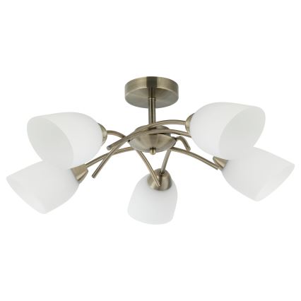 Pinnale kinnitatav lühter DONNA 5xE27/60W/230V paatina